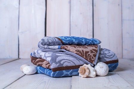 Jahu Komplet Ręcznik + Kąpielowy Orient Niebieski 8866235