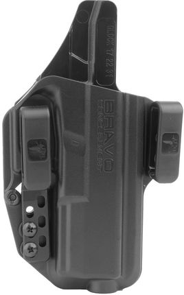 Bravo Concealment Kabura wewnętrzna IWB do pistoletu Glock 17, 17M, 17 MOS, 19, 19 22, 23, 31, 32 Prawa Polimerowa Czarna BC20 1002