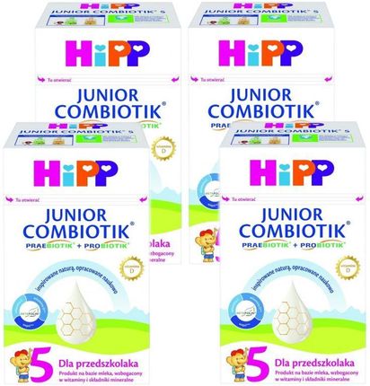 Hipp 5 Junior Combiotik Mleko Dla Przedszkolaka Zestaw 4X550G 