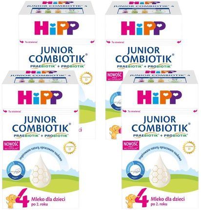 Hipp 4 Junior Combiotik Mleko Dla Dzieci Po 2. Roku Zestaw 4X550G 