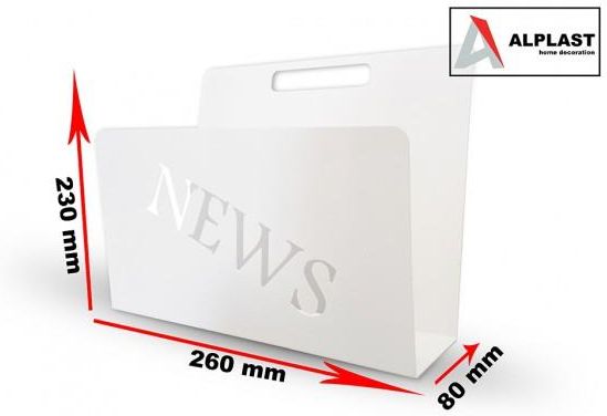 Gazetnik z napisem "NEWS" Czarny - zdjęcie 1 Gazetnik z napisem "NEWS" Czarny