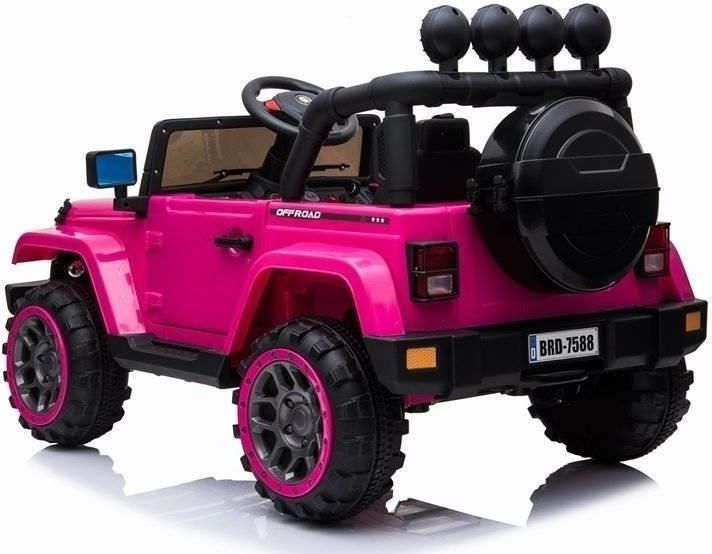 Lean Cars Auto Na Akumulator Jeep Brd-7588 Różowy 4X4 - zdjęcie 2 Lean Cars Auto Na Akumulator Jeep Brd-7588 Różowy 4X4