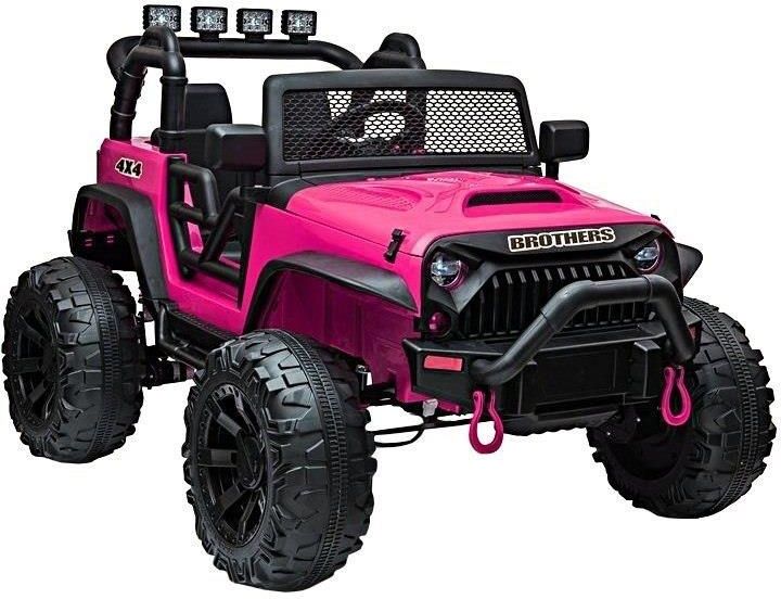 Lean Cars Auto Na Akumulator Jeep Brd-7588 Różowy 4X4 - zdjęcie 3 Lean Cars Auto Na Akumulator Jeep Brd-7588 Różowy 4X4