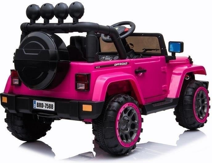 Lean Cars Auto Na Akumulator Jeep Brd-7588 Różowy 4X4 - zdjęcie 4 Lean Cars Auto Na Akumulator Jeep Brd-7588 Różowy 4X4