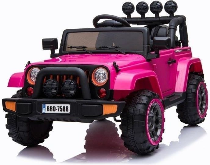 Lean Cars Auto Na Akumulator Jeep Brd-7588 Różowy 4X4 - zdjęcie 7 Lean Cars Auto Na Akumulator Jeep Brd-7588 Różowy 4X4