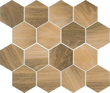 Ceramika Paradyż Uniwersalna Mozaika Prasowana Wood Natural Mix Heksagon Mat 22X25,5 G1