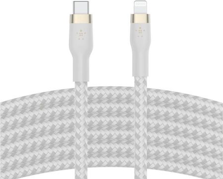 Belkin Kabel USB-C / Lightning 2m Biały W oplocie (CAA011BT2MWH)