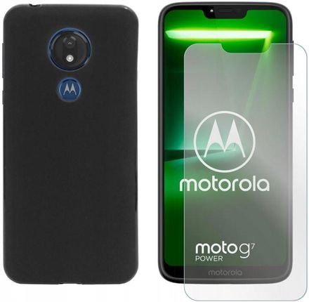 Etui Jelly do Motorola G7 Power czarny Matt +szkło