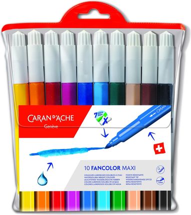 Caran D'Ache Flamastry D’Ache Fancolor Maxi 10 Kolorów