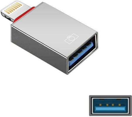 Nemo Adapter Iphone Lightning Na USB Host Przejściówka Srebrny