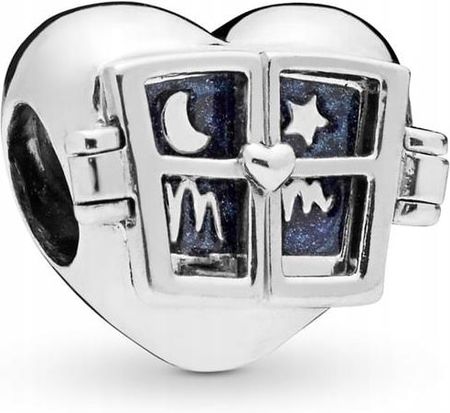 Mo-Biżuteria Charms ze srebra 925/ Serce z oknem