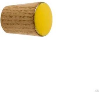 Gałka Meblowa Simple Cone 20 Drewniana Emaliowana Żółta Olej Bezbarwny Półmat 6845