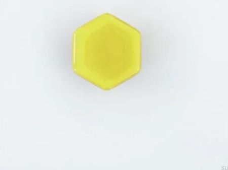 Gałka Meblowa Hexagon Szklana Cytrynowa 6726