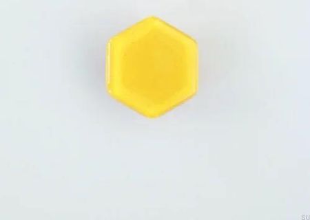 Gałka Meblowa Hexagon Szklana Żółta 6727