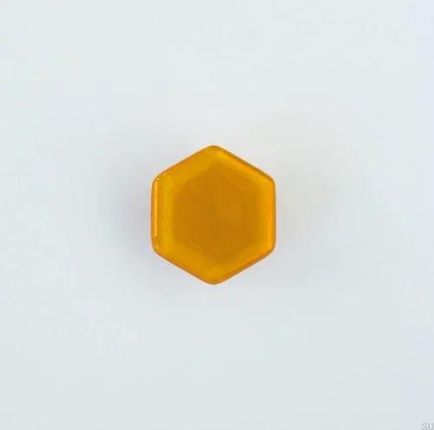 Gałka Meblowa Hexagon Szklana Miodowa 6728