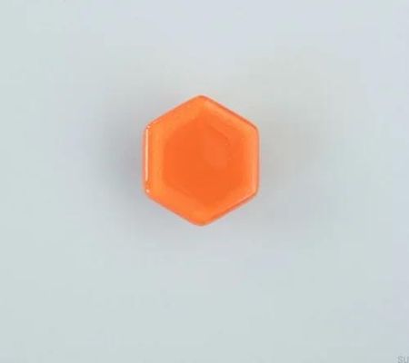 Gałka Meblowa Hexagon Szklana Pomarańczowa 6730