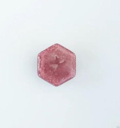 Gałka Meblowa Hexagon Szklana Zgaszony Różowy 6734