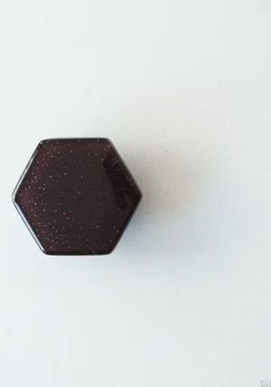 Gałka Meblowa Hexagon Szklana Śliwkowa 6737