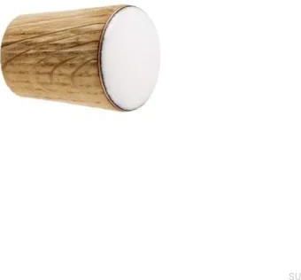 Gałka Meblowa Simple Cone Drewniana Emaliowana Biała Olej Bezbarwny Półmat 7500