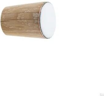 Gałka Meblowa Simple Cone Drewniana Emaliowana Biała Olej Biały 7501