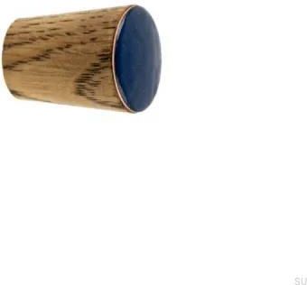 Gałka Meblowa Simple Cone Drewniana Emaliowana Morski Granat Olej Przyciemniający 7560