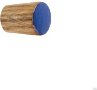 Gałka Meblowa Simple Cone Drewniana Emaliowana Ciepły Niebieski Olej Przyciemniający 7562