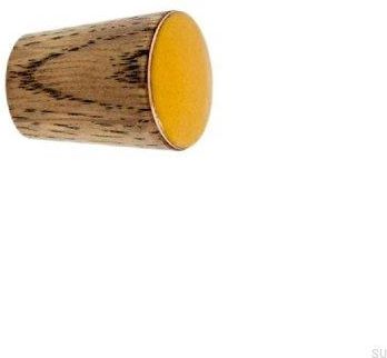 Gałka Meblowa Simple Cone Drewniana Emaliowana Pomarańczowa Olej Przyciemniający 7565