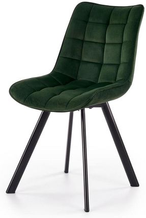 Komplet Pikowanych Krzeseł Do Kuchni 4 Szt. Kolor Ciemny Zielony Winston 4S 21418