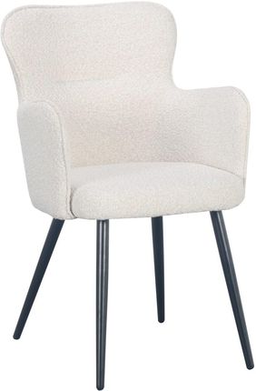 Krzesło Cherson Białe Tkanina Teddy Bear 20338