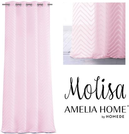 Amelia Home Firana Firanka Molisa Eyelets Pink 140X250 396029