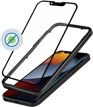 Crong Anti-Bacterial 3D Armour Glass Szkło Hartowane 9H Na Cały Ekran Do Iphone 13 Mini + Ramka Instalacyjna
