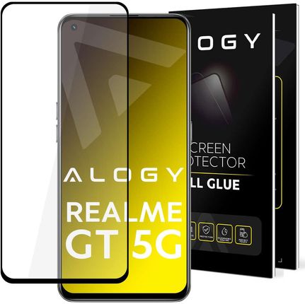 Alogy Szkło Full Glue Case Friendly Do Realme Gt 5G Czarne
