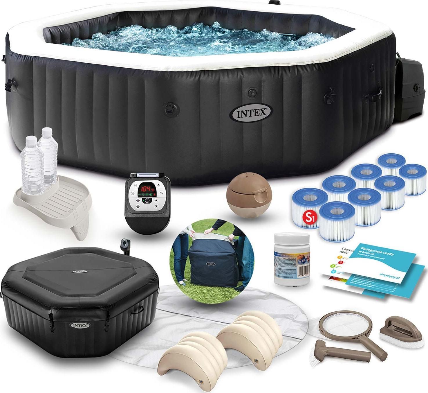 Intex Spa Dmuchane Jacuzzi Z Hydromasażem 6 Osobowe Zestaw Intex 28462