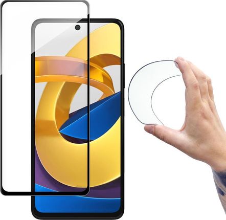 Wozinsky Full Cover Flexi Nano Folia Szklana Szkło Hartowane Z Ramką Xiaomi Poco M4 Pro 5G Przezroczysty