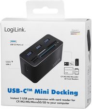 Zdjęcie Logilink Stacja dokująca USB3.2 8-portów, mini Czarna (CR0046) - Sępopol