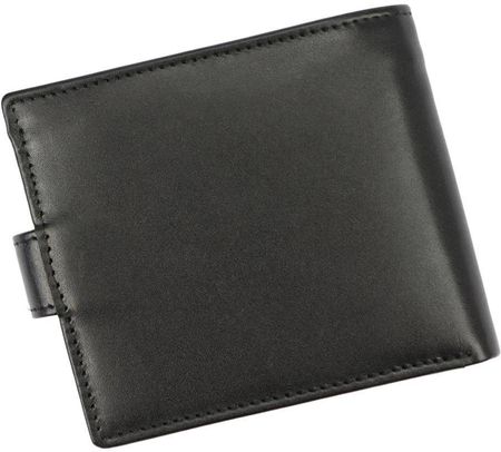 Elegancki portfel męski, skóra naturalna, czarny