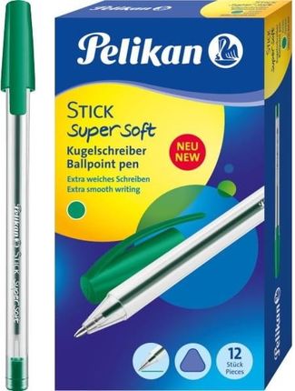 Pelikan Długopis Stick Super Soft K86 Zielony 12szt.