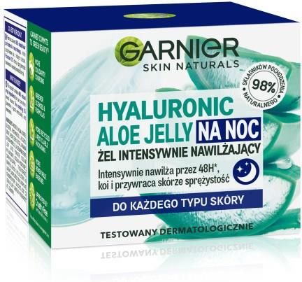 Krem Garnier Hyaluronic Aloe Jelly Night nawilżający z kwasem hialuronowym i ekstraktem z aloesu na noc 50ml