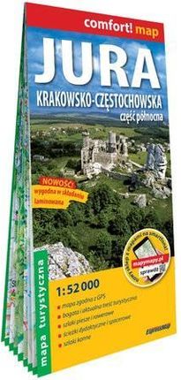 Jura Krakowsko-Częstochowska Część północna; aminowana mapa turystyczna 1:52 000