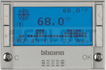 BTicino Elektroniczny chronotermostat do systemów ogrzewania i klimatyzacji HD4451