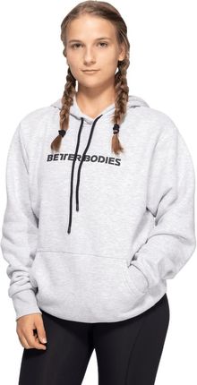 Better Bodies Damska bluza z kapturem Logo Light Grey Melange
