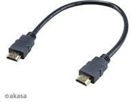 Akasa kabel 4K HDMI na HDMI, 4K@60Hz, pozlacené konektory, 30cm (AKA)