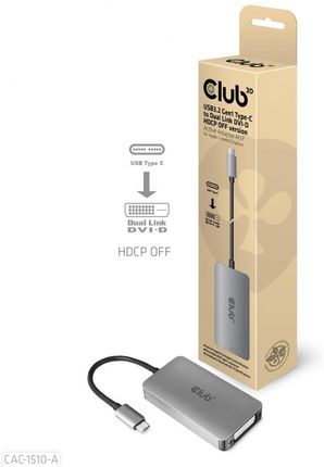 Club 3D Club3D Adaptér aktivní USB 3.2 typ C na DVI-D Dual Link 4K30Hz pro Apple Cinema Display, HDCP off (CL3)