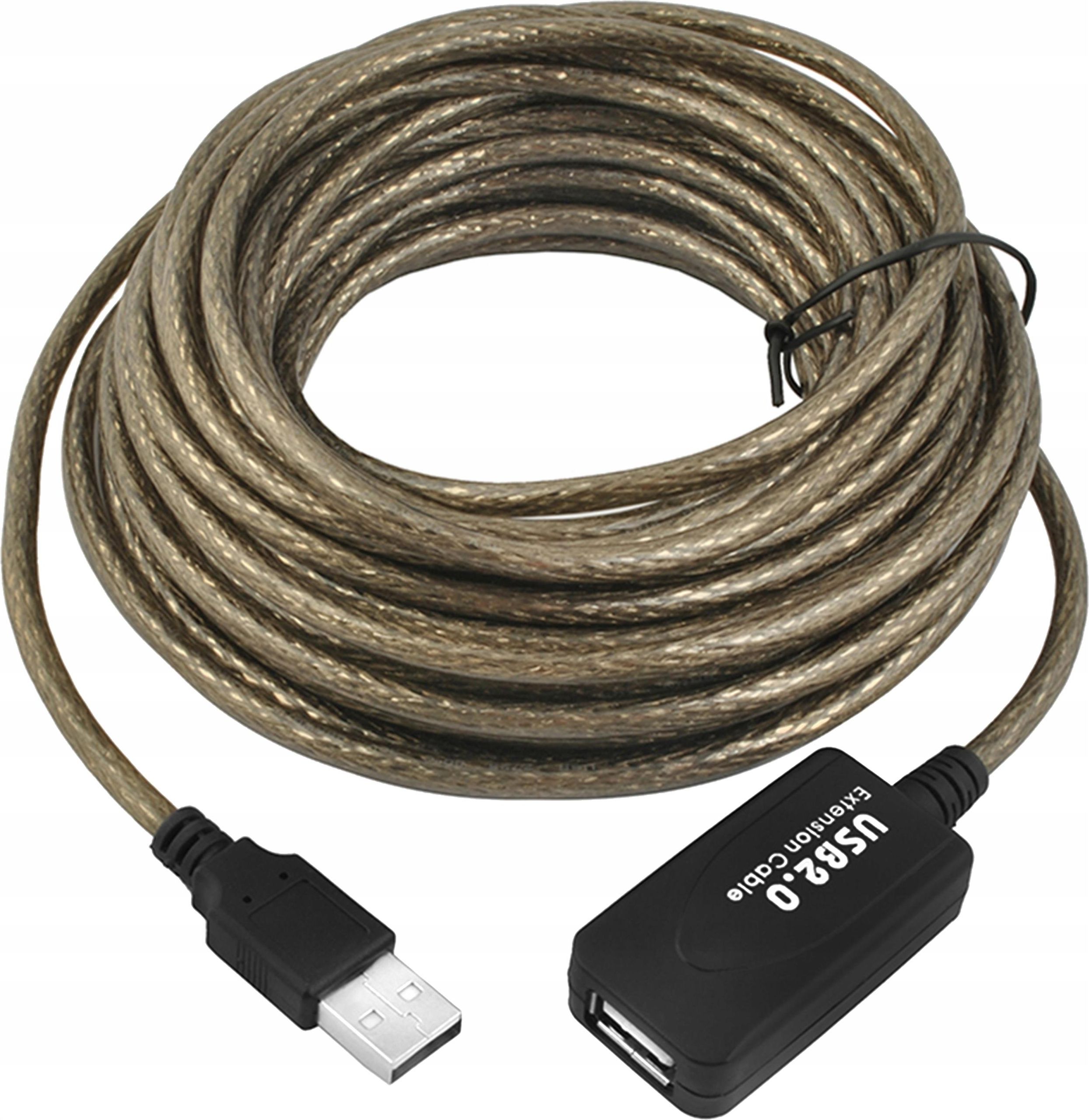 ISO TRADE PRZEDŁUŻACZ USB AKTYWNY Z FILTREM PRZEDŁUŻKA 10M ...