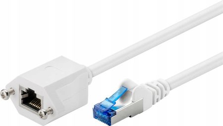 GOOBAY PRZEDŁUŻACZ INTERNETOWY LAN RJ45 KAT.6A S/FTP 0.5M BIAŁY (77573)