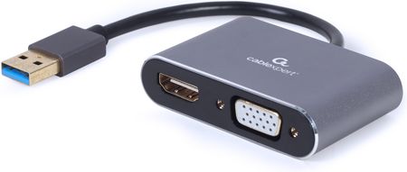 GEMBIRD ADAPTER USB 3.0 (M) DO HDMI I VGA (F)  A-USB3-HDMIVGA-01  (AUSB3HDMIVGA01)