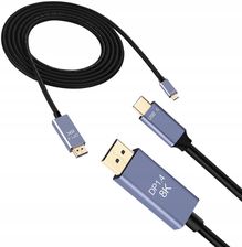 AGOG KABEL USB-C DISPLAYPORT 1.4 DP TYP C 8K 5K 4K MAC  (CD8PRZEWÓDPRZEJŚCIÓWKATYPCMOCNYHQ)