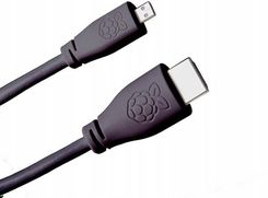 RASPBERRY PI CZARNY KABEL HDMI- MICROHDMI 2 M DO   (1111032)