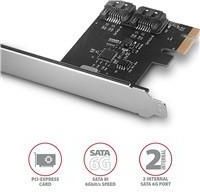 Axagon PCES-SA2N, kontroler PCIe - 2x wewnętrzny port SATA 6G, ASM1061, SP & LP (AXN)