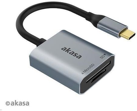 Akasa čtečka karet AK-CR-10BK (SD, microSD), externí, USB 3.2 Type-C (AKA)